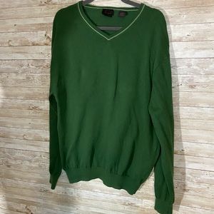 Joseph a Banks Cotton/cashmere blend V-Neck sweater Xl Green